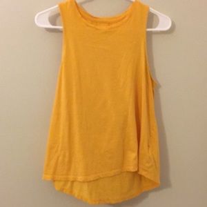yellow tank top